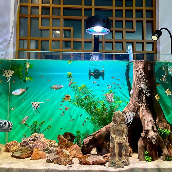 M2cbridge Aquarium Decor Castle Shipwreck Ornament Underwater Landscape(Egyptian Pharaohs)