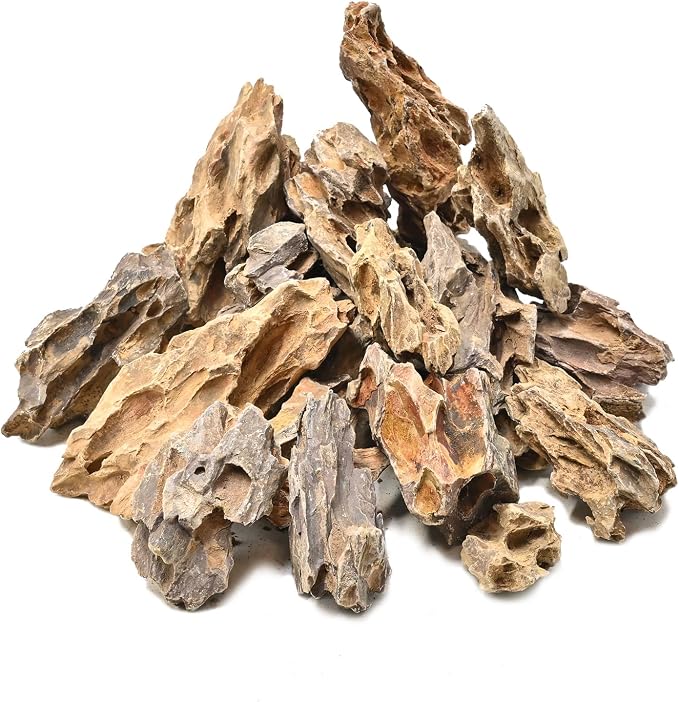 Natural Rocks Dragon Stone 1-2.5 Inches Decorative Rocks for Miniature Terrariums,Fairy Gardens,Bonsai,DIY Crafts, Aquariums Dioramas & Wargaming-1lb