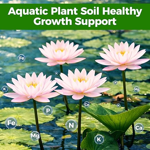 Aquatic Plant Soil for Water Lily & Lotus – Clay-Based, Nutrient-Rich | Pond Plant Growing Medium, Multi-Mineral Blend, Ideal for Small Ponds & Water Gardens, Safe for Fish & Aquatic Life 2 LB