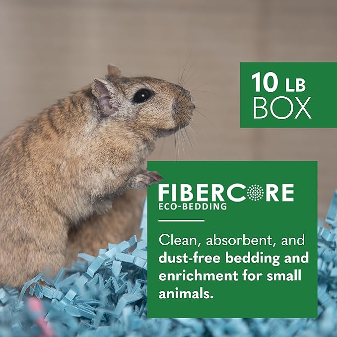 ECO BEDDING 99% Dust Free Paper Bedding for Small Pets and Birds, Blue Bulk Box, 10 lb (Expands to 250 L)