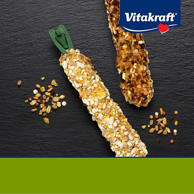 Vitakraft Crunch Sticks Treat Variety Pack for Rabbits and Guinea Pigs with Triple-Baked Wood Chew Center Seeds Grains Honey and Fruit for Texture Flavor Enrichment and Long-Lasting Chewing Enjoyment