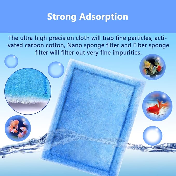 8 Pack Aquarium Filter Cartridge Compatiable with Aqua-Tech 10-20 Gallon Filters,Fish Tank Power Filter Cartridge Replacement fit for AquaTech EZ-Change #2