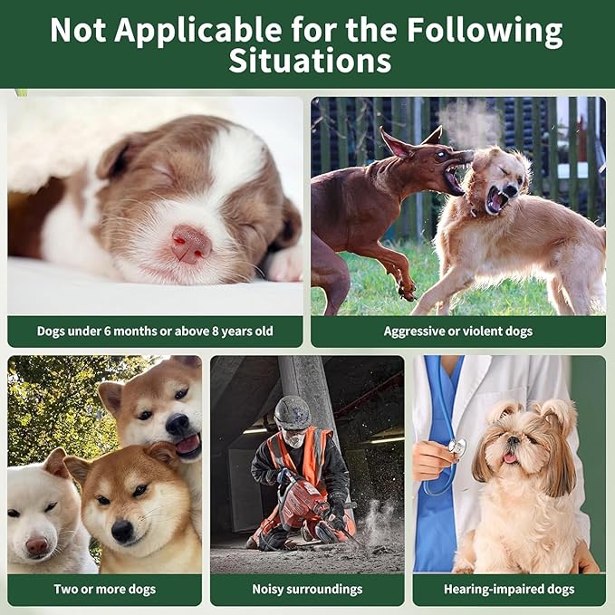 Anti Barking Devices for Dogs - 50FT Automatic Stop Dog Barking Control Devices - 4 Modes Ultrasonic Anti Barking Box - Sonic Stop Bark Devices - Home/Garden/Indoor/Outdoor/Neighbor's Dogs (Green)