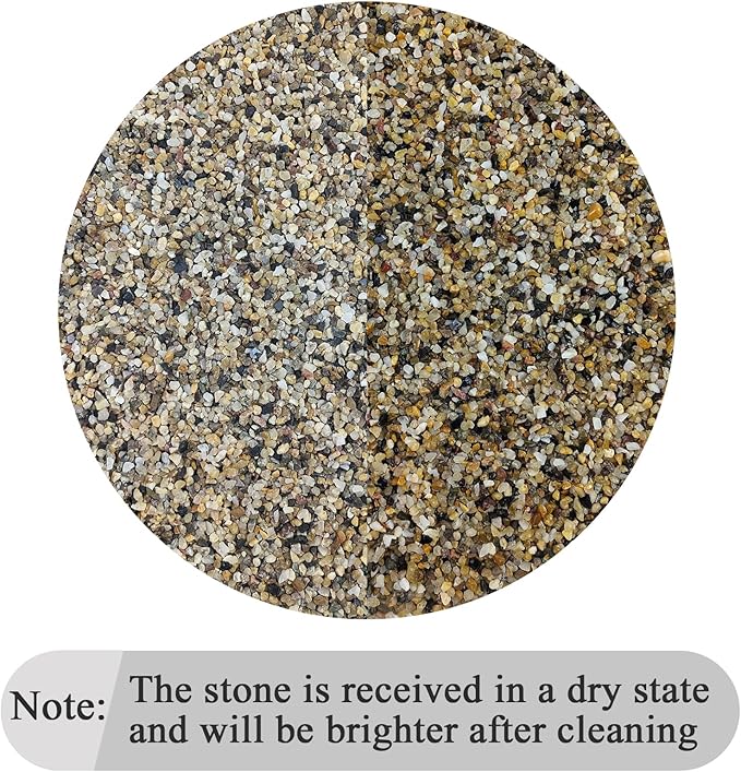 FANTIAN 5 lbs Fish Tank Sand, 1/16 inch Mini Aquarium Gravel, Decorative Pea Gravel Stones for Air Plants, Vase Fillers, Landscaping and Succulent Soil Cover