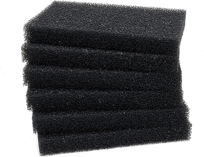 Aquarium Bio Filter Media Sponge, 6.28 x 4 x 0.78 inch 6 Pack Cut-to-Size Foam for Aquarium Fish Tank (6 pcs)
