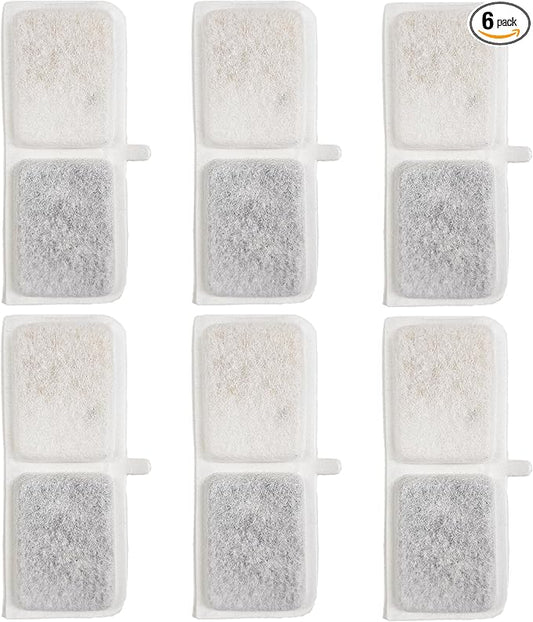 Level One Pets Duo 2 in 1 Submersible Aquarium Filter - Replacement 6 Pack Carbon and Resin Filter
