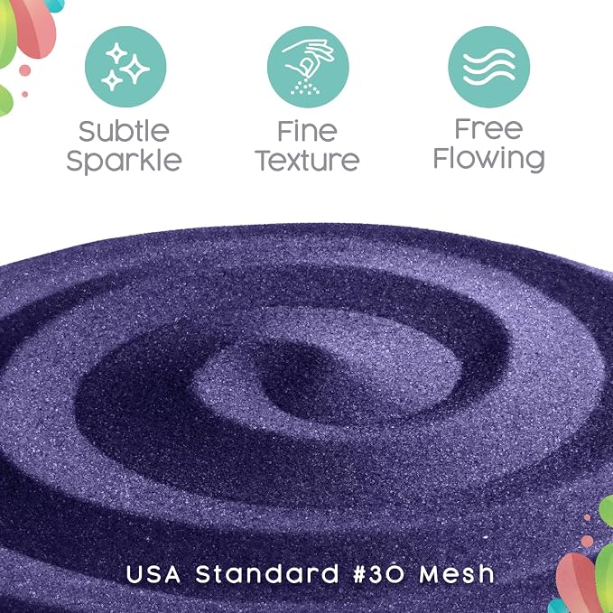 Blue Velvet Unity Sand, 3 LB (48 oz), Purple-Navy Colored Sand for Weddings, Vase Filler, Home Decor, Crafts, Terrariums, and More