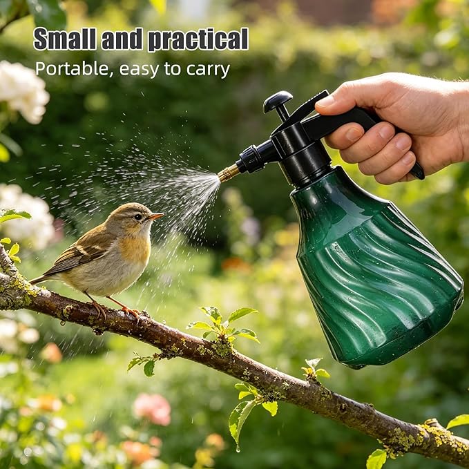 Fine Mist Bird Grooming Sprayer: Multi Purpose Avian Water Pump Mister Bottle - Handheld Sprayer Bottle for Indoor Parrot Bathing and Cage Cleaning - 67.6oz/2Liter