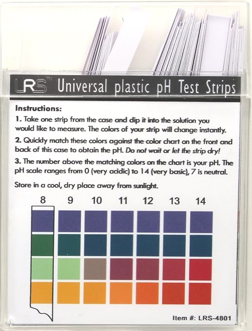 Plastic pH Test Strips, Universal Application (pH 0-14), 100 Strips | for Saliva, Soap, Urine, Food, Liquids, Water with Soil Testing, Lab Monitoring, etc. (Pack of 2)