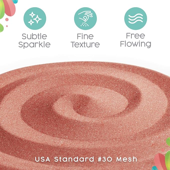 Sandsational Sparkle Coral Reef Unity Sand, 3 LB (48 oz), Pink-Orange Colored Sand for Weddings, Vase Filler, Home Decor, Crafts, Terrariums, and More