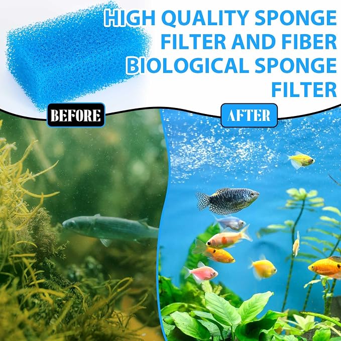 Threlaco 6 Pack Foam Filters Compatible with AquaClear 30 Power Filter, Aquarium Foam Insert, Replacement Sponge Pads for Use in Freshwater & Saltwater Aquarium