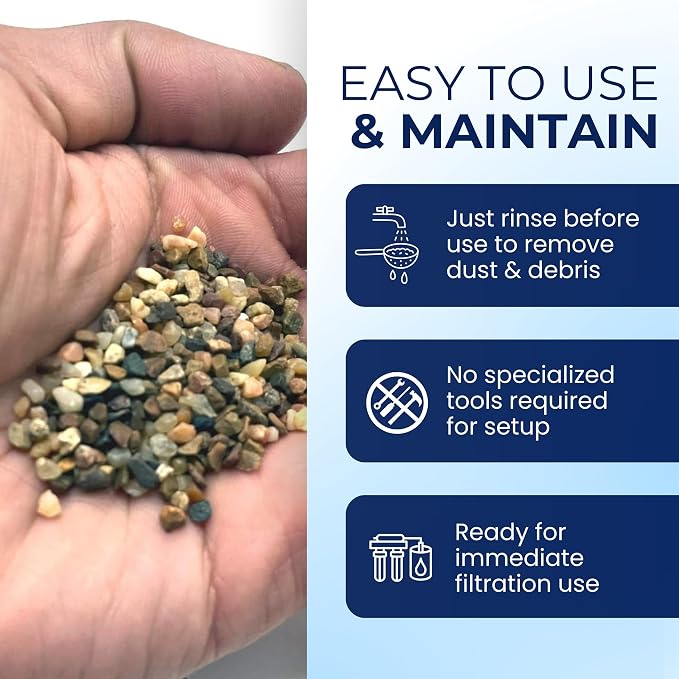 IPW Industries Inc - Water Softener Gravel - Garnet Filter Bed Media for Filter Tanks, Water Conditioners, Water Softeners and Backwashing (15 lbs)