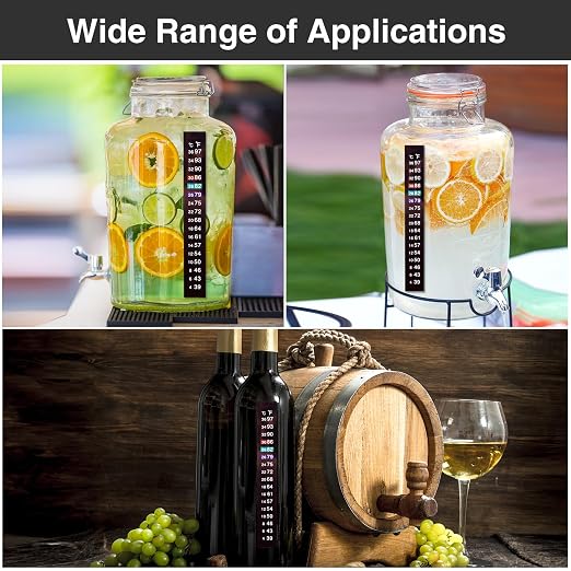 5PCS Aquarium Thermometer Strips,Fish Tank Thermometer Adhesive Sticker for Brewing Kombucha, Beer, Wine, Fish Tank,Digital Temperature Display 39-97°F (4-36°C) (5)