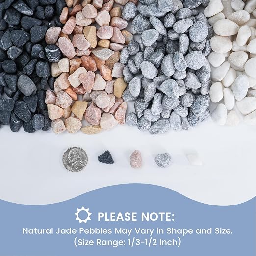 SIDONG 10 LB Natural Mixed Color Gravel Pebbles, 2/5 Inch Small Pea Gravel Stones, Decorative River Rocks for Succulents, Aquariums, Vases, Indoor Plants, Garden Landscaping, DIY
