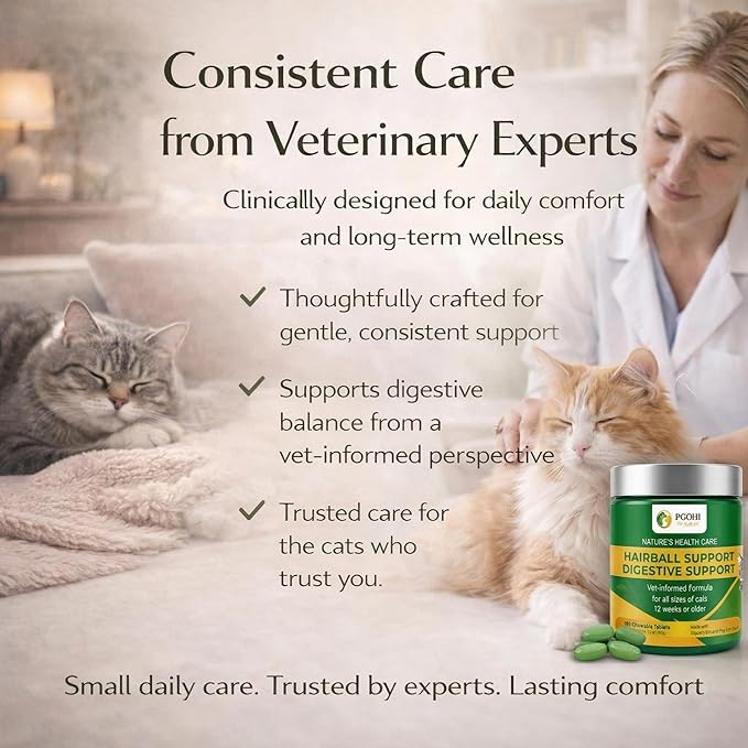 Hairball Relief Chews Tablets for Cats & Dogs Hairball