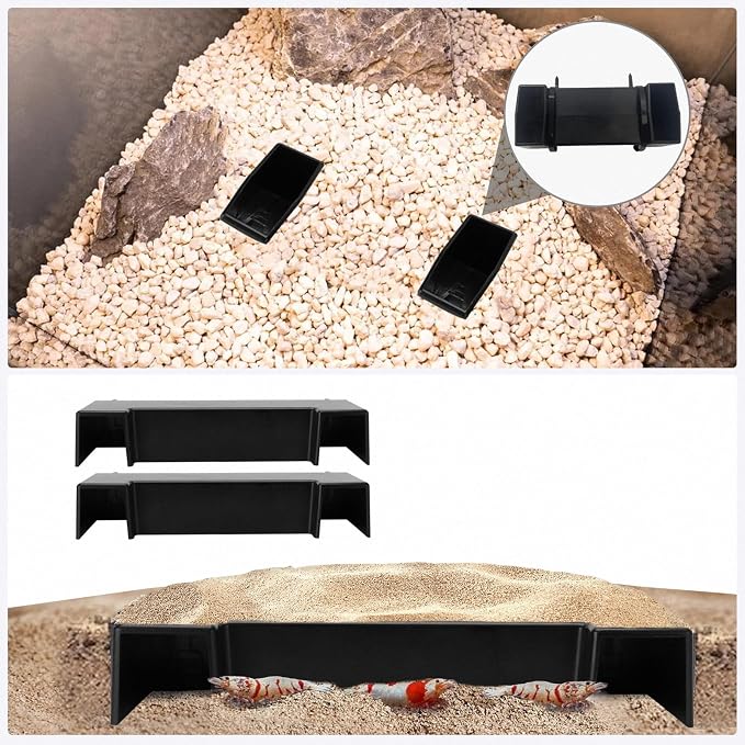 Shrimp Cave Aquarium Tunnel - Fish Tank Decorations, Corner Hideout, Hides for Aquarium - Tank Accessories