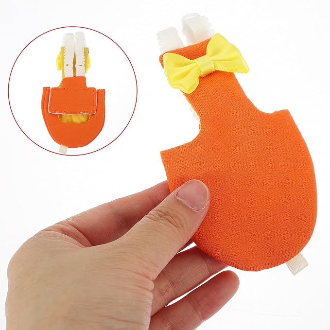 DOITOOL Parrot Flight Suit Diaper Bird Clothing Liner Orange Small Size Outdoor Conure Parakeet Diapers for Large Birds
