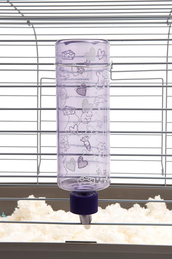 Lixit Standard Cage Water Bottles for Rabbits, Ferrets, Guinea Pigs, Hamsters, Rats, Mice and Other Small Animal's (16 Ounce, Clear Pack of 2)