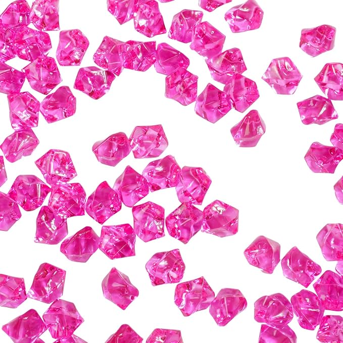 1.1Lb 800Pcs Fake Ice Cubes Clear Rocks Artificial Ice Acrylic Diamonds Vase Fillers for Centerpieces Christmas Decorative Bowl Fillers Fish Tank Aquarium Decorations,Crystals for Crafts
