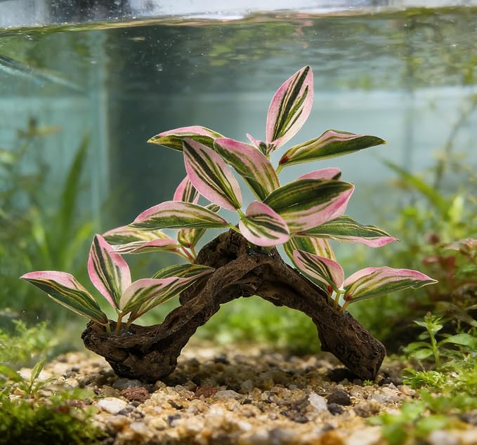 M2cbridge Fish Tank Plastic Soft Grass Artificial Betta Water Plants Pink | zero maintenance, soft without scratching, healthy underwater home