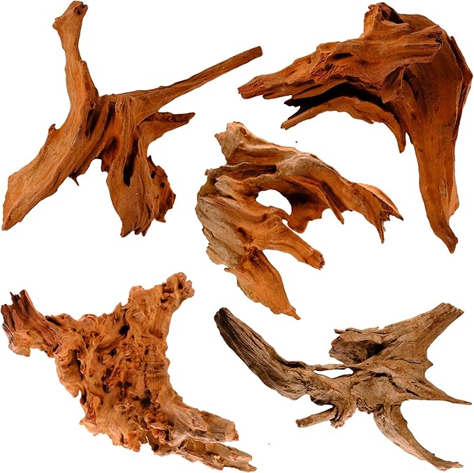 Azil Natural Driftwood 10'' - 15'' Perfect Aquarium Decoration! Ideal for Fish Tanks, Freshwater Aquariums, terrariums, aquascaping, hardscaping,Aquatic Plants.