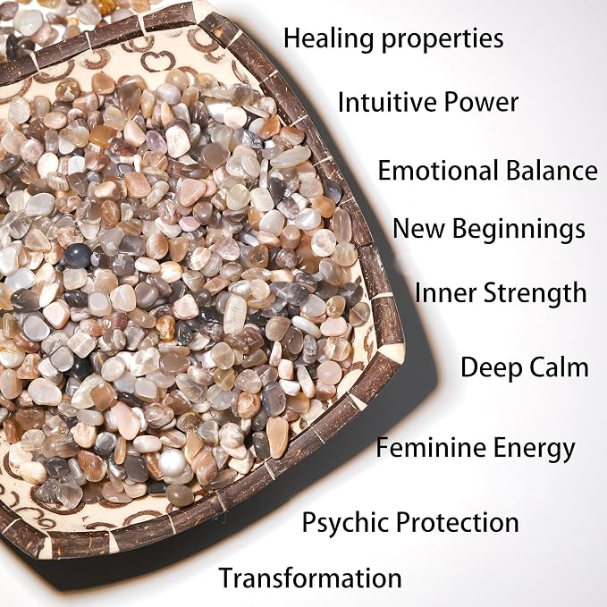 Black Moonstone Chips Bulk 1lb, 850+ Pieces, 5-8mm Natural Gemstones