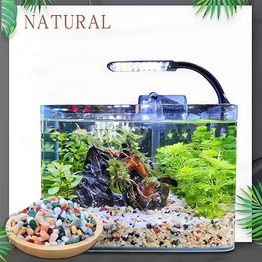 Small Aquarium Gravel for Fish Tank, Natural River Rock Pebbles for Plants Indoor, Pea Gravel for Landscaping, Aquarium Substrate (1Lb, 0.4" to 0.8")