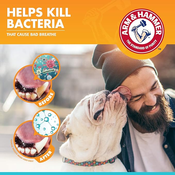 Arm & Hammer for Pets Dog Oral Care Spray, Mint Flavor Breath Freshener with Baking Soda for Brushless Plaque and Tartar Support, Easy Daily Dental Maintenance for Adult Dogs, 4 Fl Oz