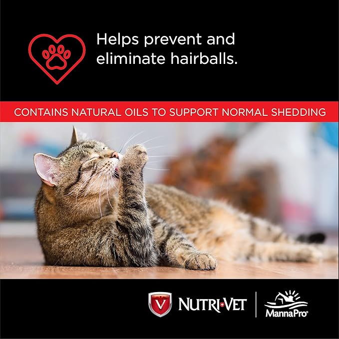 Nutri-Vet Feline Natural Oil Hairball Paw-Gel Chicken Flavor 3oz - Pack of 2