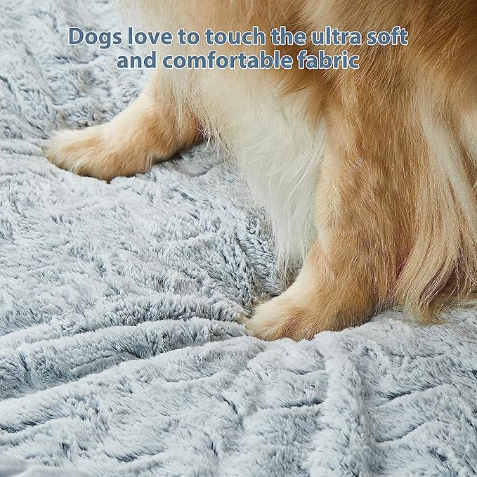 WNPETHOME XXXL Big Dog Bed for Large Dogs, Washable Dog Couch with Removable Waterproof Cover, Orthopedic Pet Sofa Bed with Bolster Sides, 53 x 43 x 7 Inches