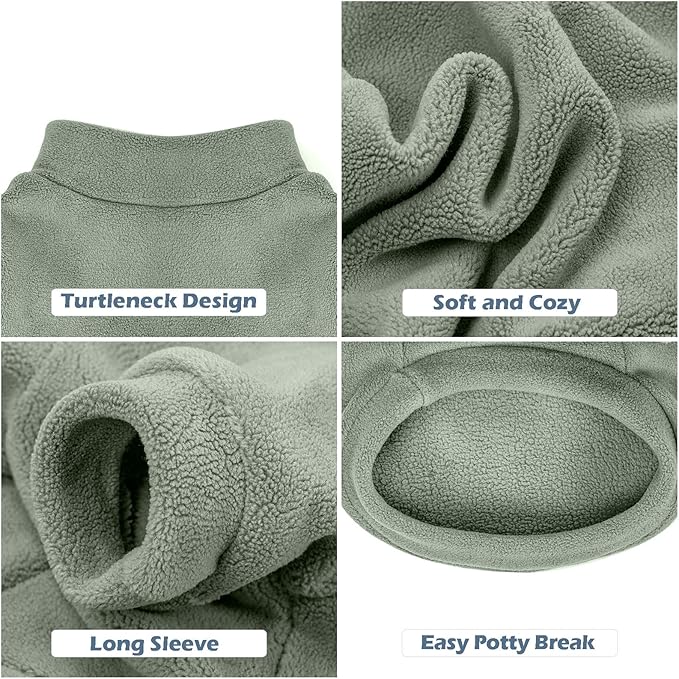 GYALAPERI Dog Sweater, 3 Pack Dog Sweaters for Small Dogs Girl Boy, Ultra Soft Warm Puppy Clothes Dog Coat for Winter (Lt Blue+Olive+Brown, X-Small)