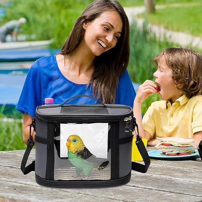 Bird Travel Carrier – Parrot Shoulder Bag, Small Pet Travels Backpack, Lightweight Portable Bag | Convenient Travel Accessory, Safe Carrier for Cockatiel Budgies Parrot Hamster