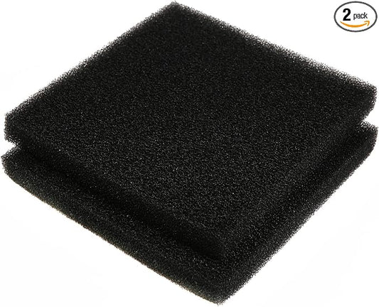 Aquarium Filter Foam Sponges Pad, 2 Pieces, 9x9x1 Inch | Fish Tank Bio Sponge Coarse Sheet Filter Media Pad, Cut-to-Size Foam for Pet Filters