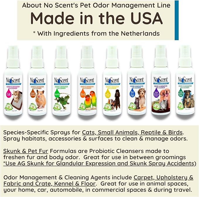 No Scent Crate Kennel & Floor Probiotic Cleaner Spray for Dog Cat Pet Odor Stains (8 Fl Oz / 237 mL)