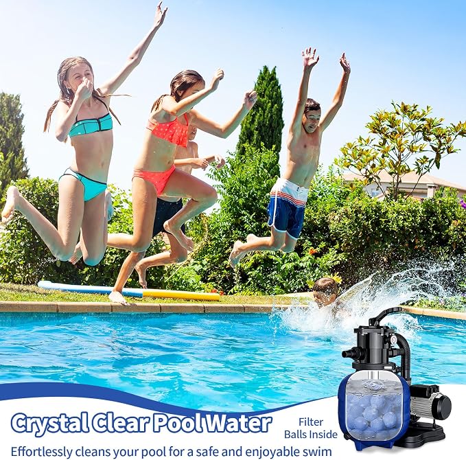 3LB Pool Filter Balls for Sand Filter Above Ground Inground Swimming Pools | Reusable Fiber Spheres Filtering Media Replacement to Replace Pool Filter Sand Strainer Cleaner in Sand Pump
