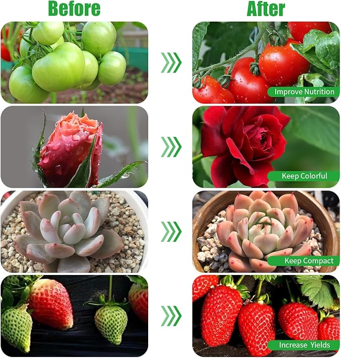 4 Head LED Plant Grow Light, Full Spectrum Clip on Plant Growing Light with Red, Blue, Yellow Beads, 10 Brightness Levels, 3 Light Modes, 3/9/12H Auto Timer,Suitable for Indoor Plants