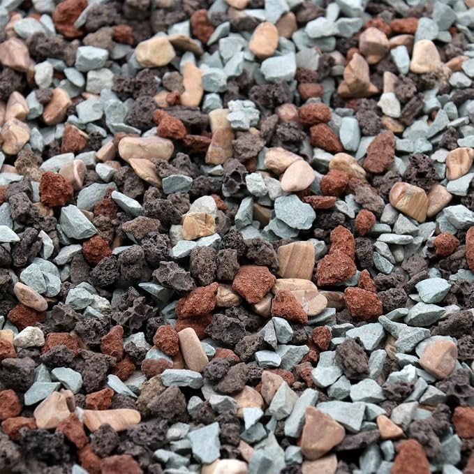 Mixed Color Lava Horticultural Lava Rocks for Plants, 1/5 Inch, 2 lbs