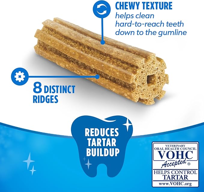 Dentalife Daily Oral Care Dog Treats for Small Dogs 5-20 lbs.,Chewy Dental Treat to Freshen Breath and Fight Tartar,Chicken Flavor,17.1 oz.,58 Chews - 58 ct. Pouch,(Pack of 2)