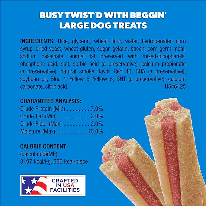 Purina Busy with Beggin’ Twist’d Adult Dog Chew Bone Treats - (Pack of 6) 2 ct. Pouches