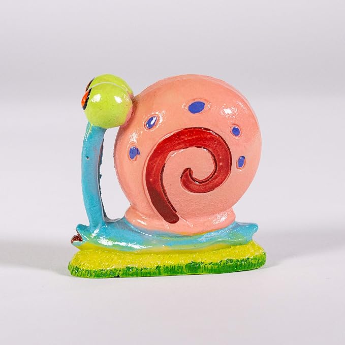 Penn-Plax Spongebob Gary, Mini - Officially Licensed Aquarium Decoration - Durable Resin Aquarium Ornament for Betta Bowls and Small Fish Tanks - Safe for Freshwater & Saltwater - Multicolor, 2 Inch