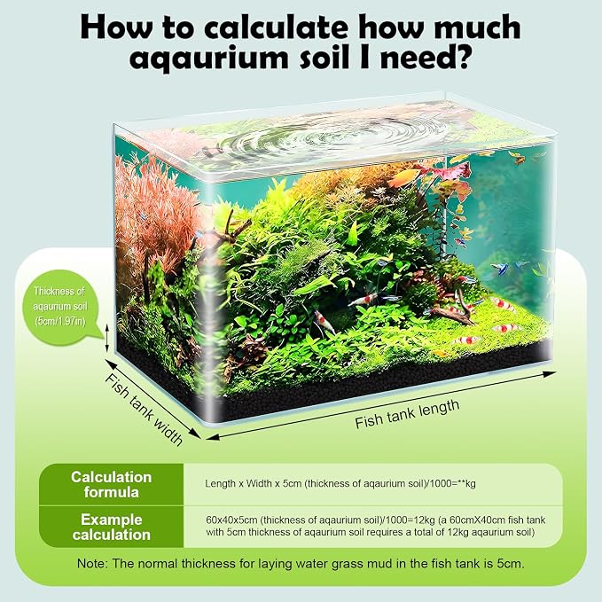 13.2Ib Shrimp Soil Water Grass Mud for Aquarium Fish Tank Aquascaping - Aquarium Substrate Soil for Shrimp Breeding and Plant Growth, No Washing Needed