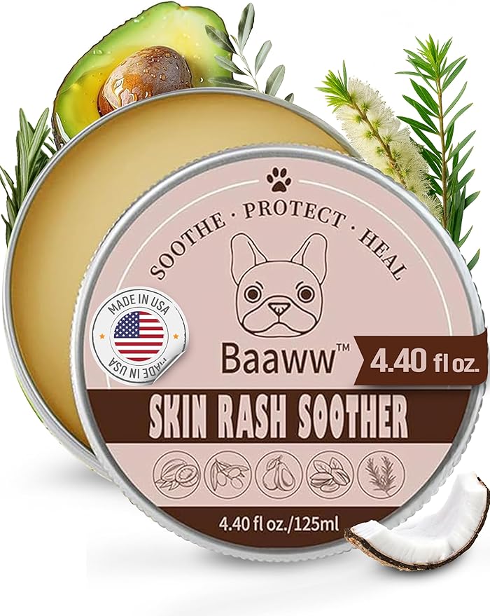 Dog Skin Irritation Treatment, Dog Red Skin, Hot Spot Soother Skin for Dogs, Anti-Itch Lotion, Allergy Relief & All-Natural Rash Cream for Dogs Soothing Relief for Dry, Itchy Coat - Cream 125ml