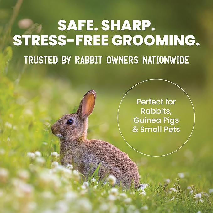 Steel & Cedar™ Rabbit Nail Clippers – Safe, Gentle Pet Nail Trimmer for Rabbits, Bunnies, Guinea Pigs, Ferrets & Small Animals – Stainless Steel Blades, Non-Slip Grip, Easy At-Home Grooming