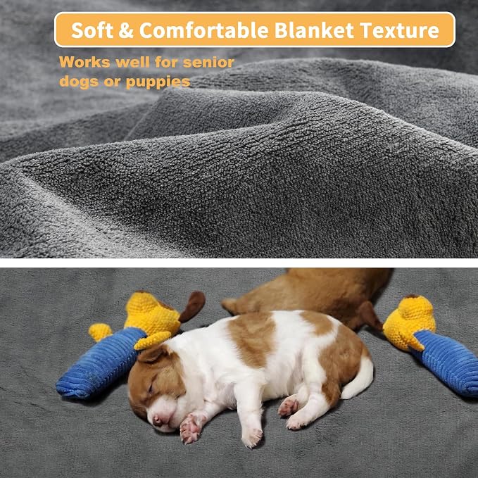 Dog Pee Pad Washable Extra Large, Instant Absorb Thicker Training Pads Non-Slip Pet Playpen Mat, Waterproof Reusable Floor Mat Ideal for Puppy Senior Dog Whelping Incontinence Housebreaking 65x48 Inch