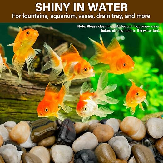NUPICK 3lb River Rocks for Plants Indoor, 2-3Inch Mixed Pebbles for Vases Fillers, Decorative Gravel for Fish Tank, Natural Polished Stones for Succulent, Bonsai, Landscaping, Bird Baths