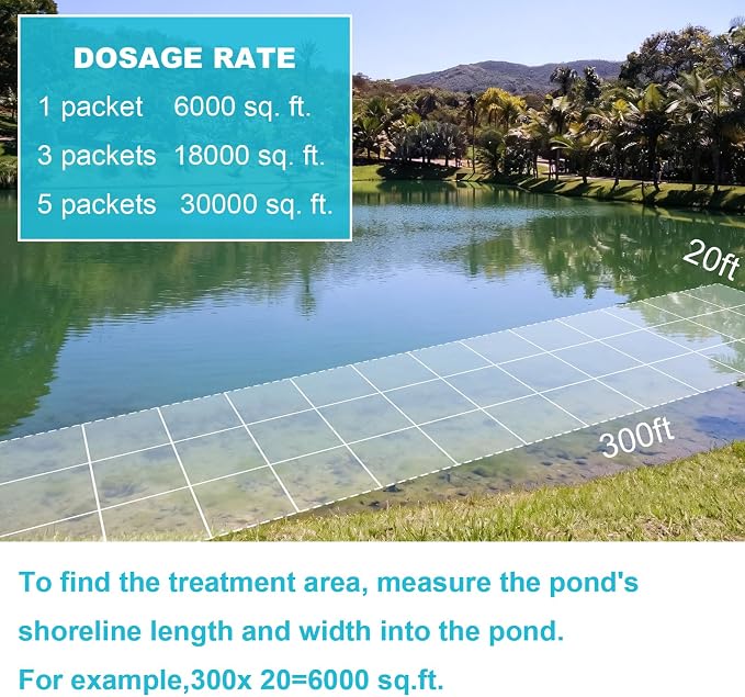 Natural Pond Sludge Remover Tablets with Beneficial Bacteria & Enzymes, Safe for Fish, Plants, Helps Reduce Odors Naturally & Break Down Muck, 5 lb Pond Treatment (2 LB)