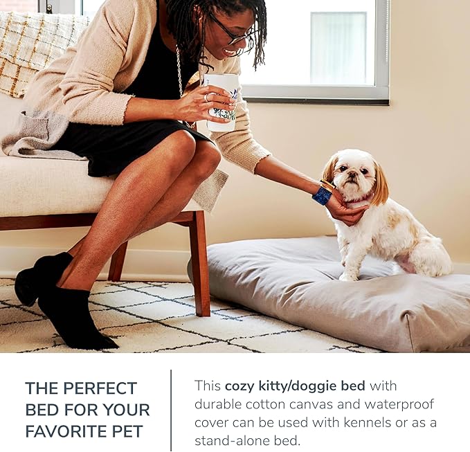 Naturepedic Organic Pet Bed Cover - Washable Waterproof Mattress Protector - Removable Cover for Dog and Cat Bed - XX-Large
