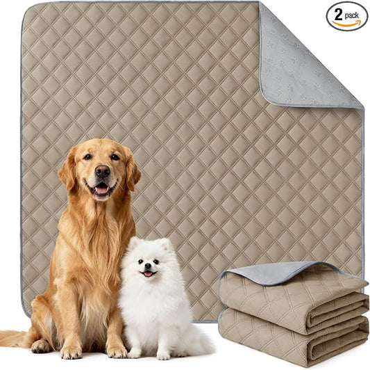 Eterish Reusable Washable Pee Pads for Dogs Large/Extra Large 36'' x 41'' 2 Pack, Absorbent Pet Puppy Dog Training Pads Non-Slip, Waterproof Whelping Potty Pads for Dogs Leak-Proof
