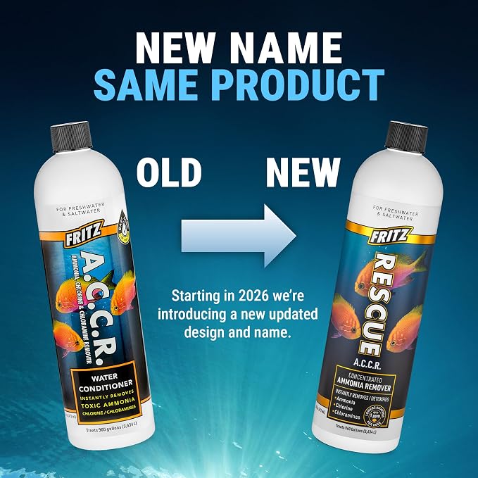 Fritz Aquatics ACCR Water Conditioner Instantly Removes Toxic Ammonia/Chlorine & Chloramines for Fresh & Salt Water Aquariums (1-Gallon)