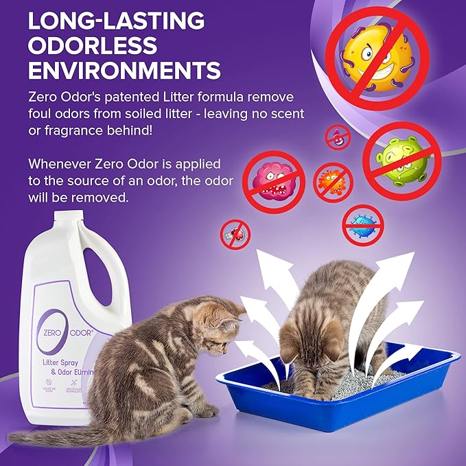 Zero Odor 64 oz. Litter Odor Eliminator Air Freshener Spray Refill LR1101408